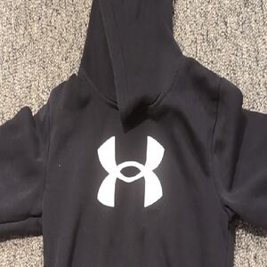 Under Armour Black Hoodie with White Logo Center